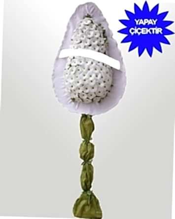 beyaz çelenk (yapay çiçek)